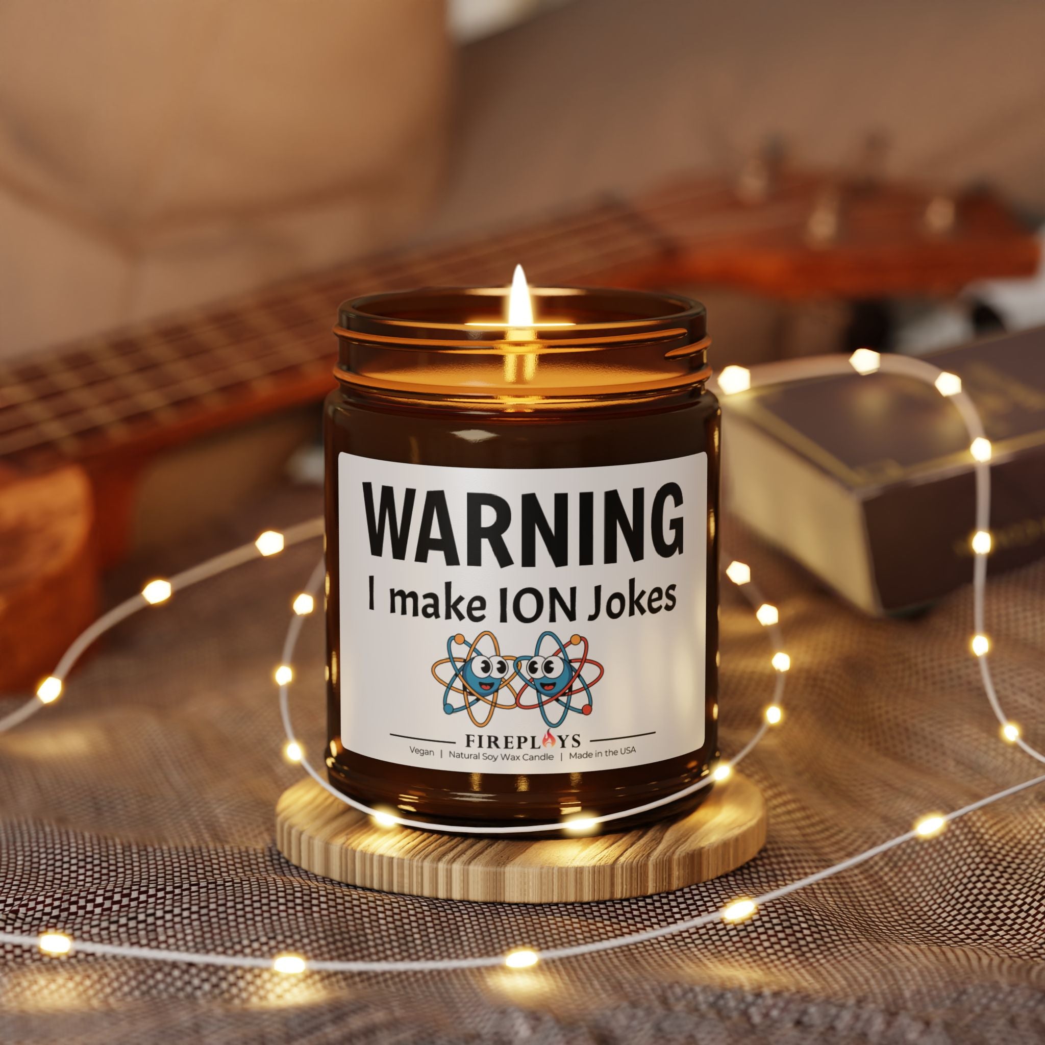 Warning I Make ION jokes Candle Gift for Chemistry Teacher Appreciation