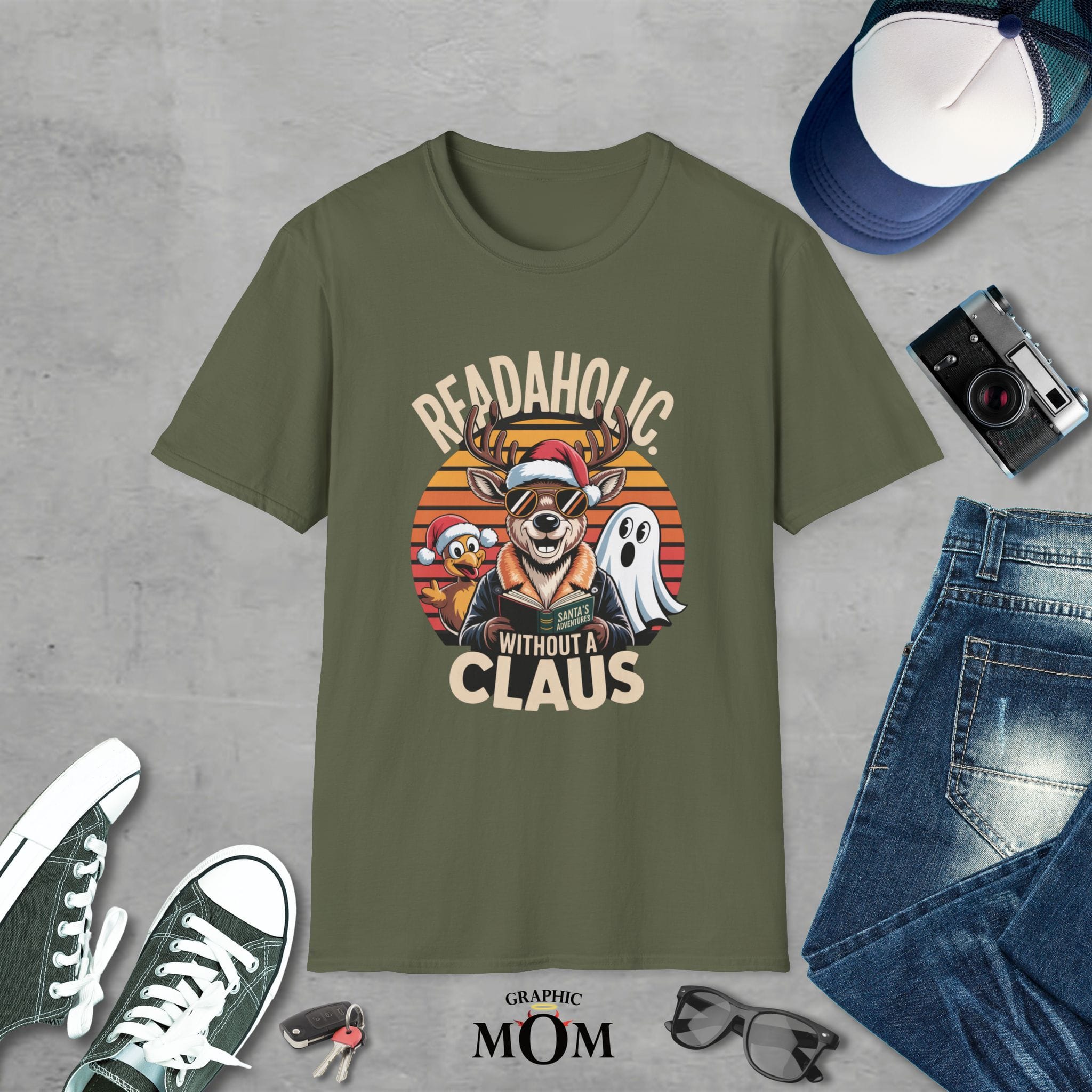 Readaholics Unisex T-Shirt - Fun Holiday Tee for Readers, Cozy Gift, Christmas, Halloween, Literary Humor - Image 3
