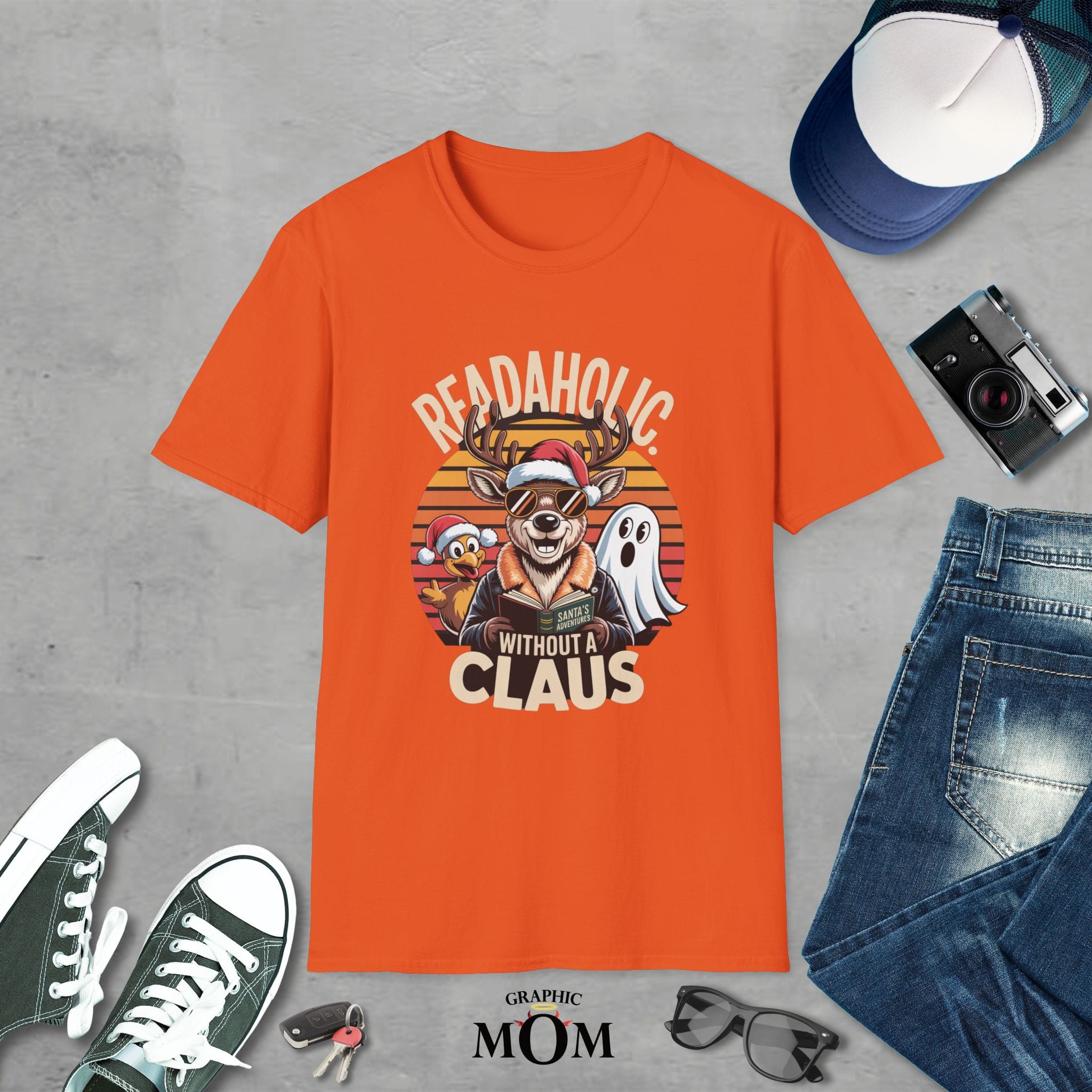 Readaholics Unisex T-Shirt - Fun Holiday Tee for Readers, Cozy Gift, Christmas, Halloween, Literary Humor - Image 2