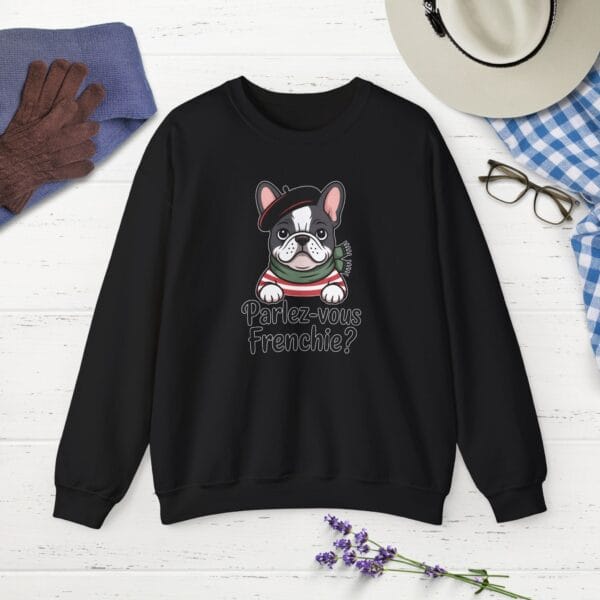 French Bulldog Sweatshirt, Funny Pet Lover Gift, Cute Dog Apparel, Unisex Crewneck, Parlez-vous Frenchie